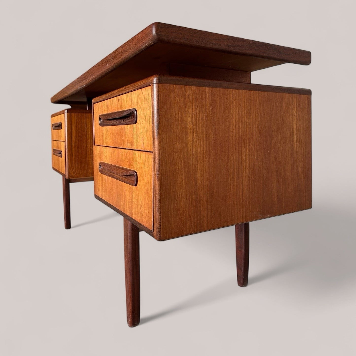 Mid Century Vintage G Plan Fresco Floating Top Teak Desk / Dressing Table