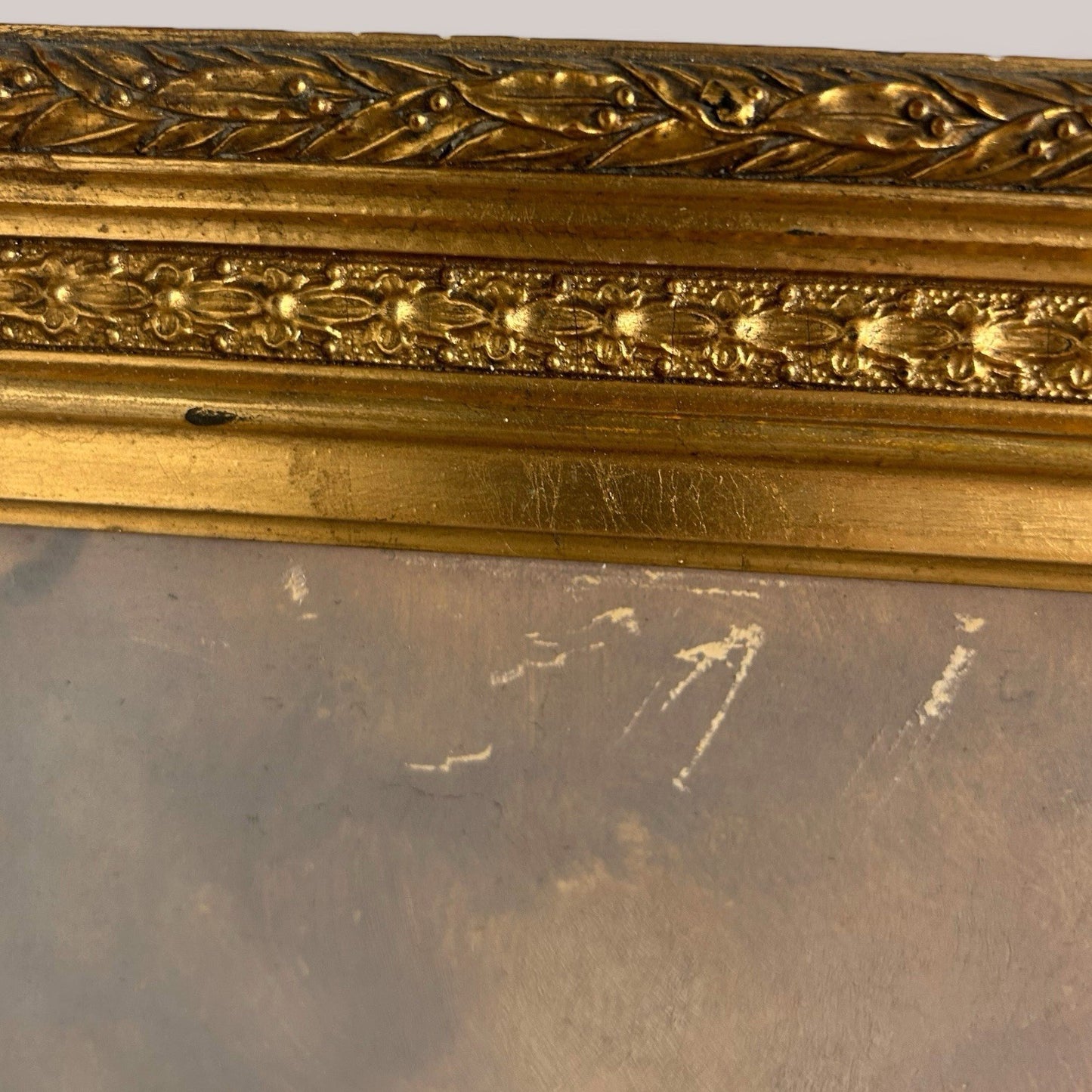 Edwardian Oil Portrait of Gentleman with Dog in Gilt Frame