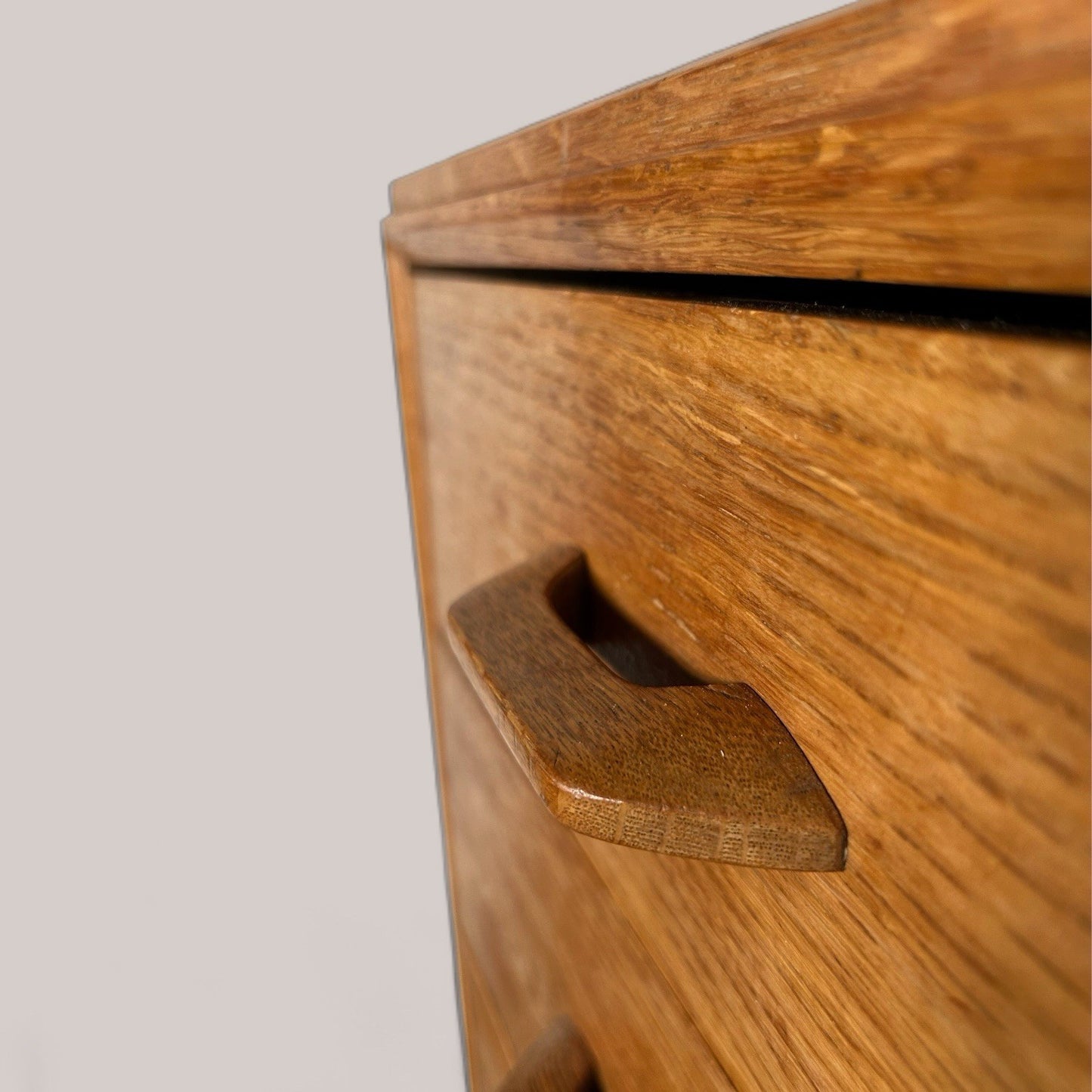 Scandi Oak Mid Century Tallboy Chest of Drawers