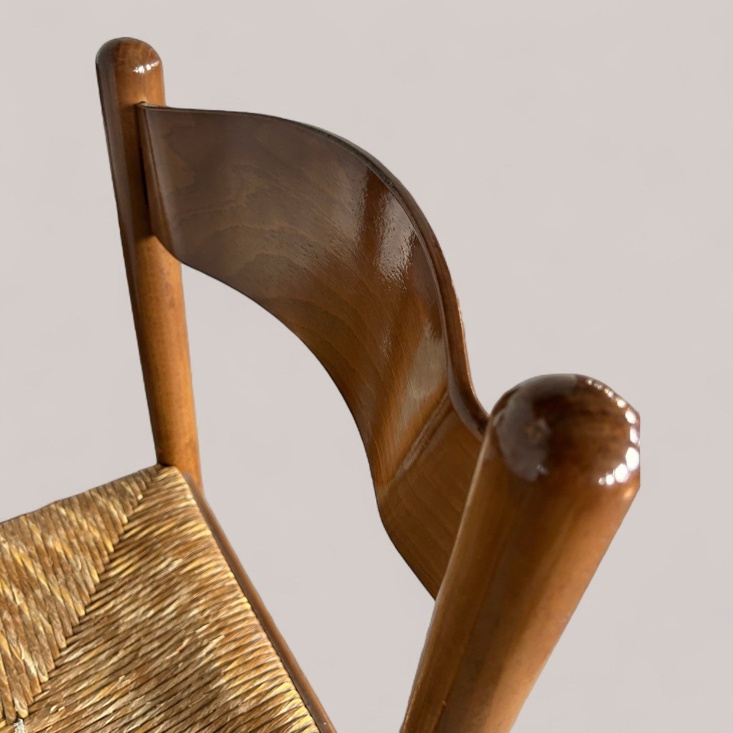 Pair of Italian Rush Dining Chairs