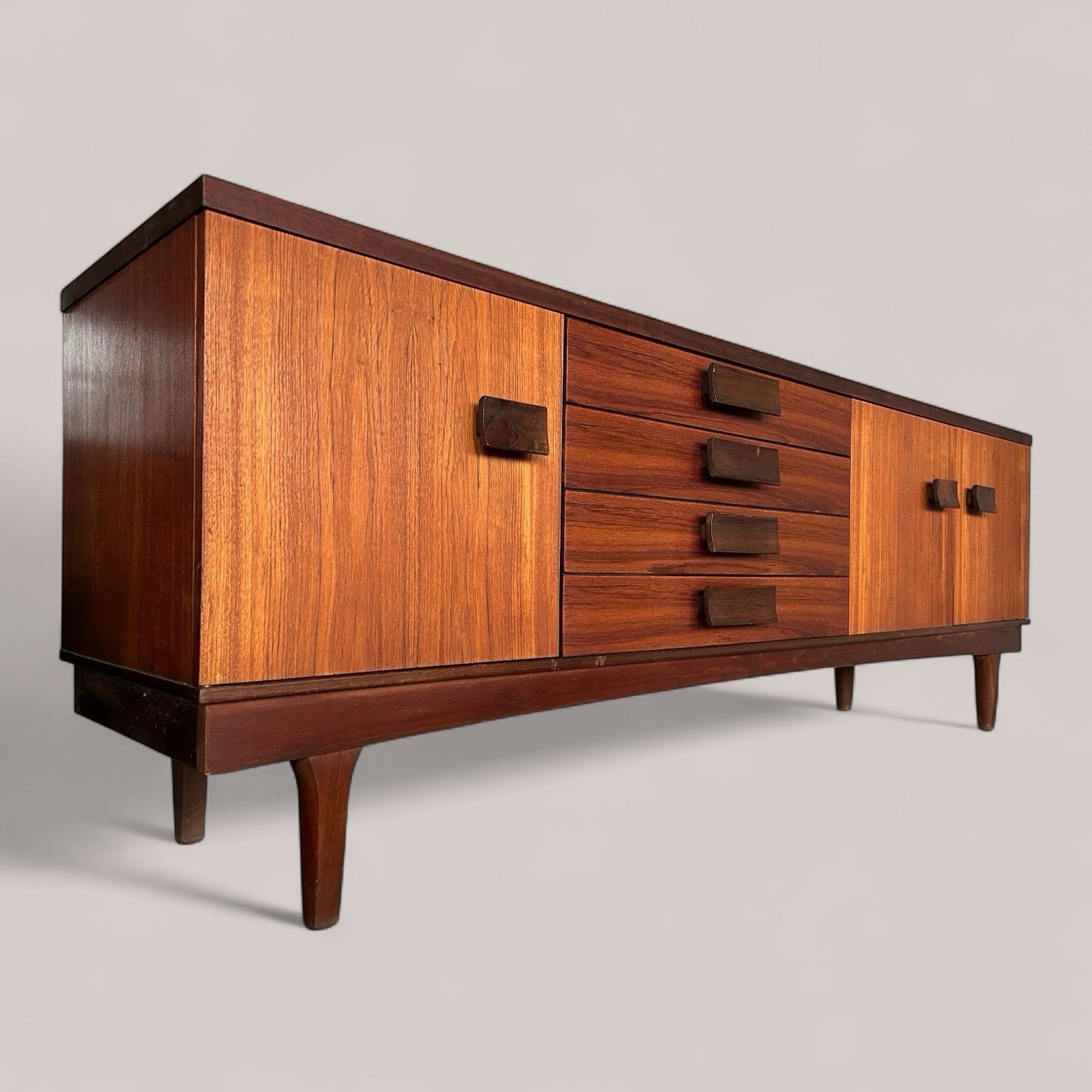 1960s midcentury teak sideboard by Bath Cabinet Makers