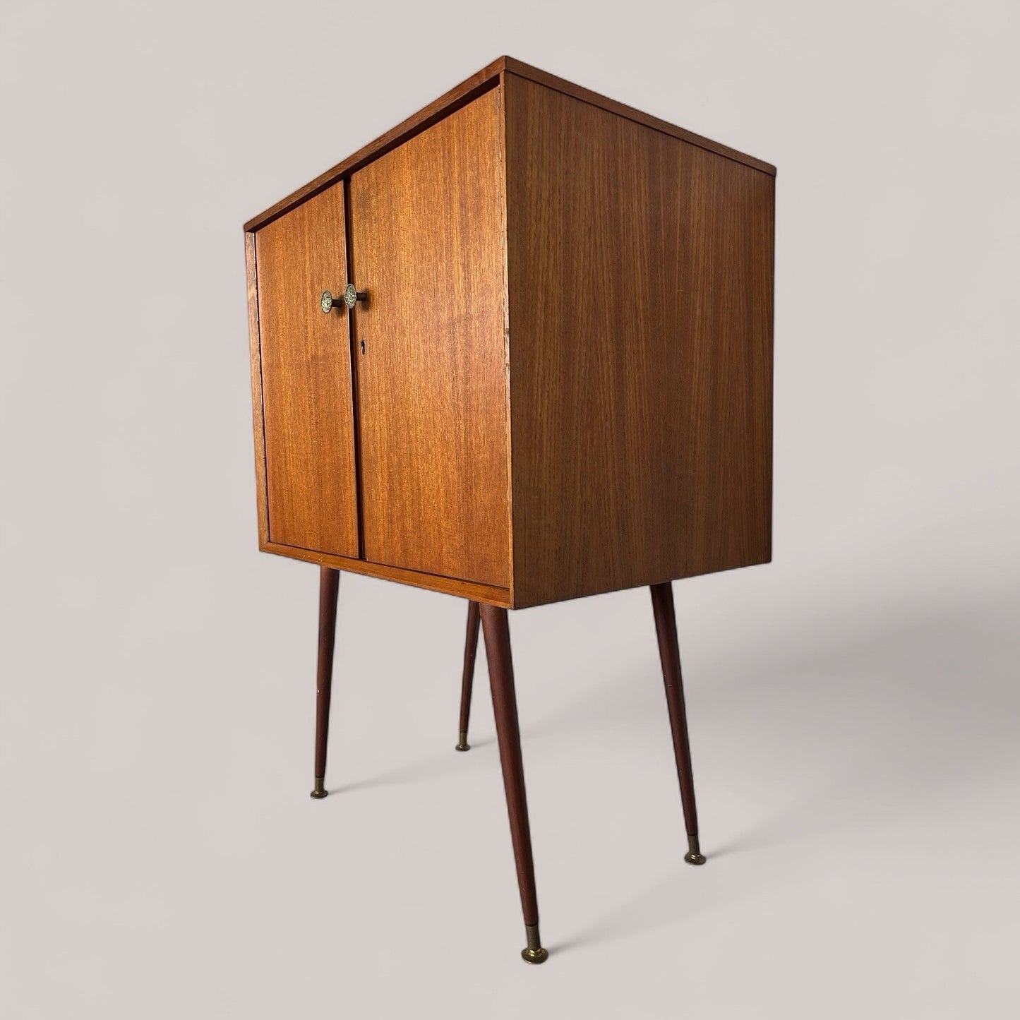 1960s Record Player Cabinet And Vinyl Storage
