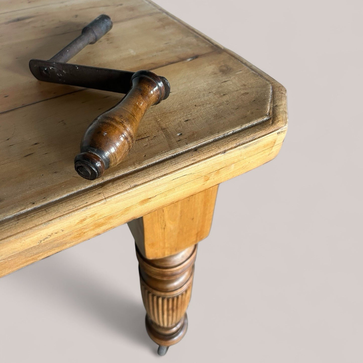 Victorian Wind Out stripped Pine Dining Table by Joseph Fitter