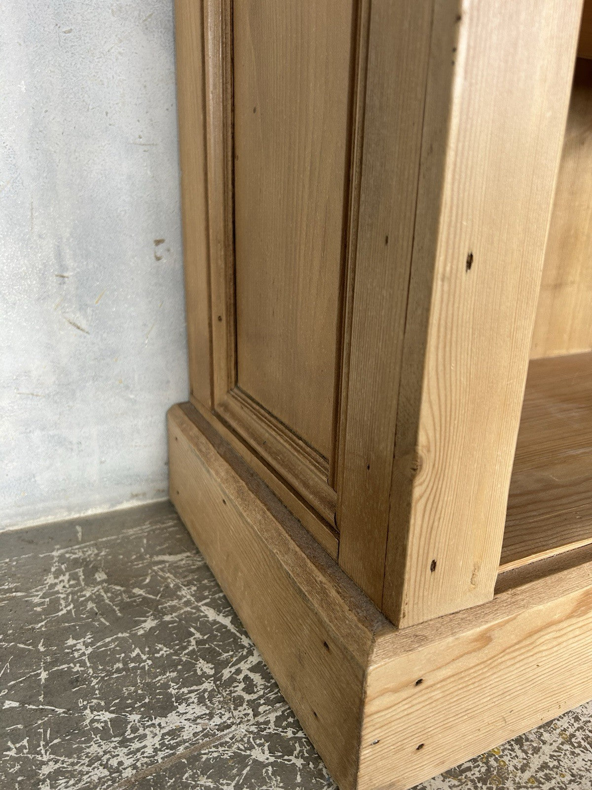 Vintage Solid Pine Rustic Bookcase / Shelving Unit