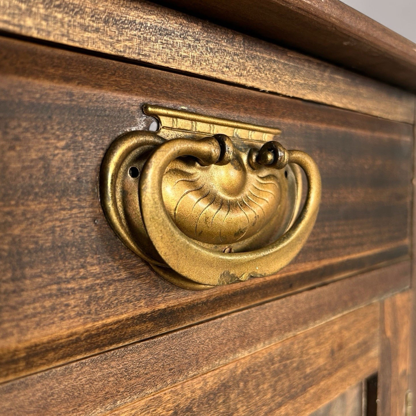 1930s dresser with art deco sun motif