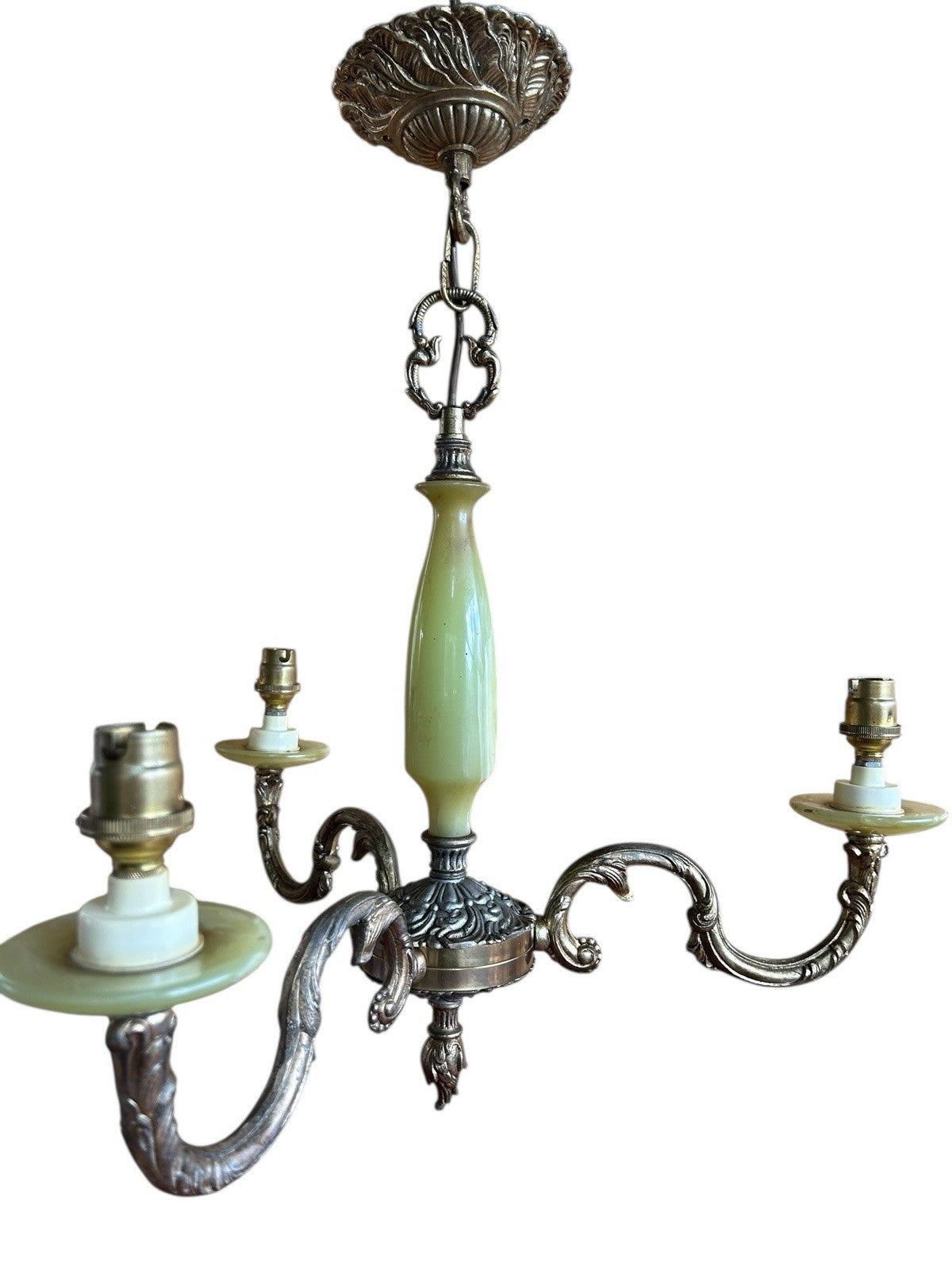 French Three Arm Chandelier / Pendant Light