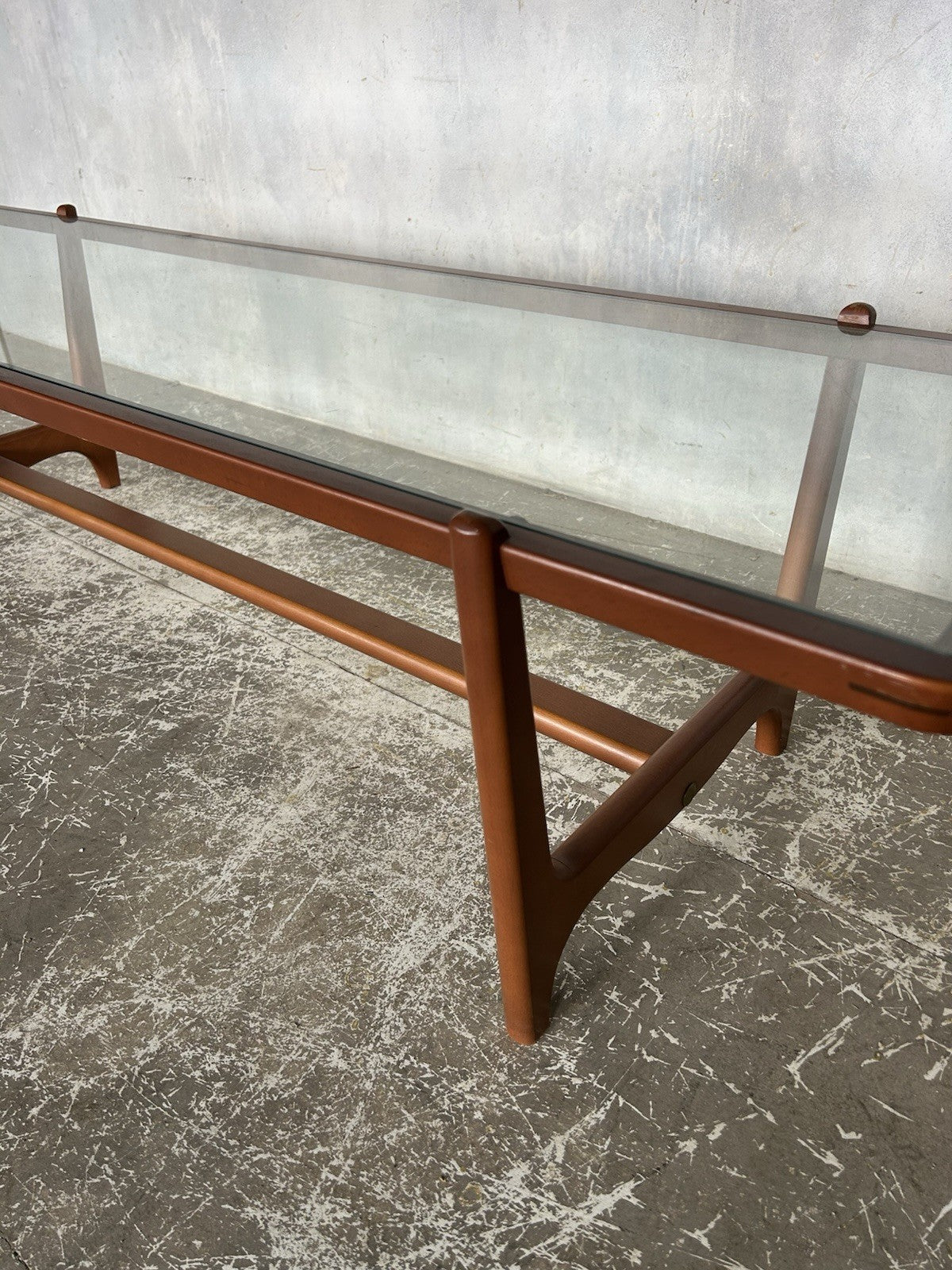 Mid Century Teak And Glass Coffee Table