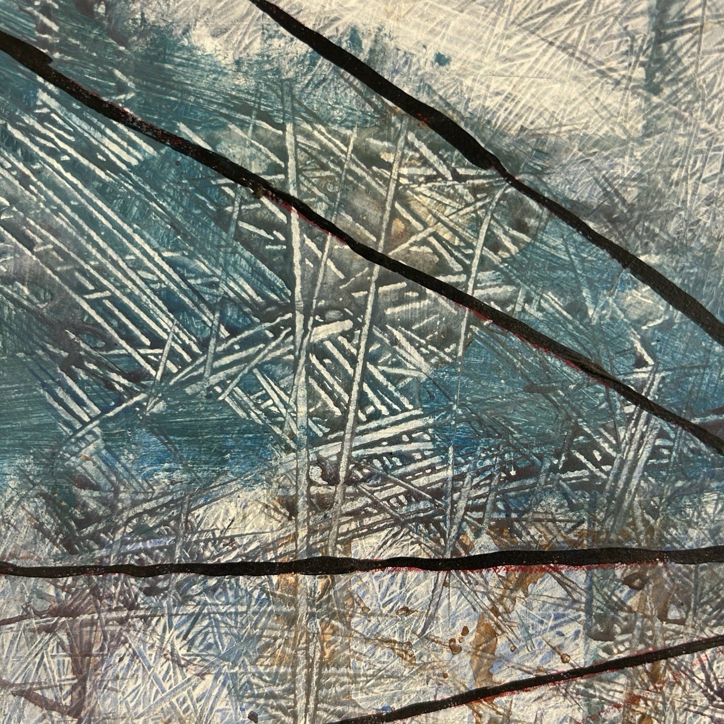 Original Expressionist Painting “Limbo – Dante’s Inferno” by T. Olney (2004)