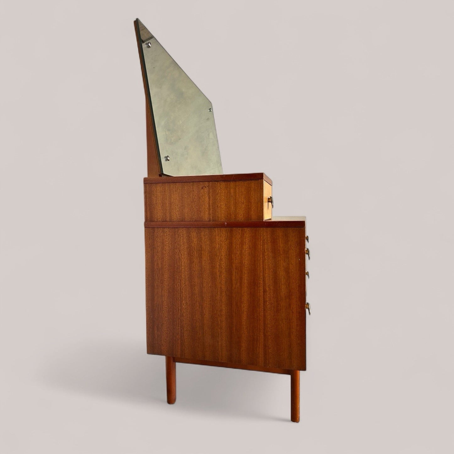 Mid Century Dressing Table with Mirror – 1960s Teak
