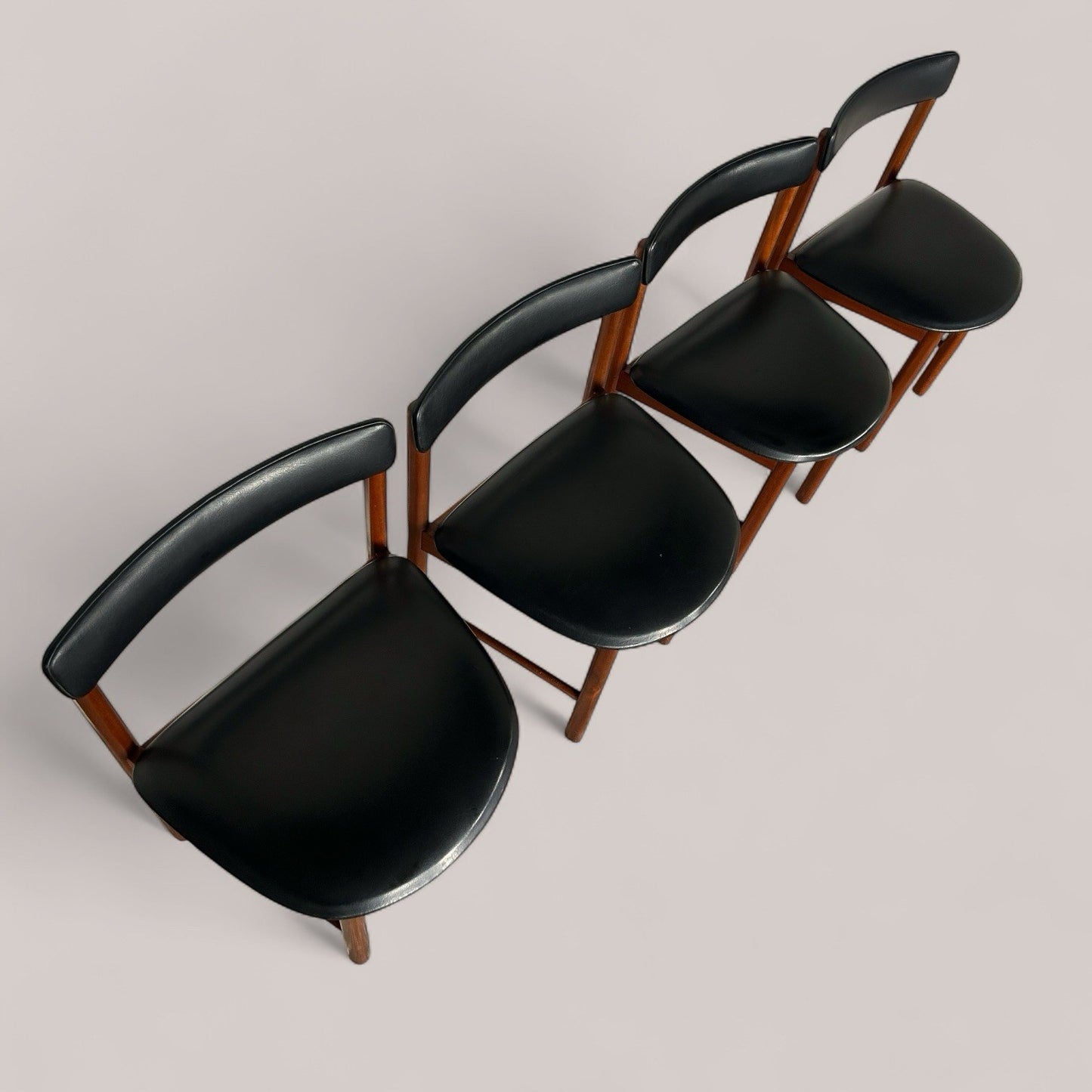 Macintosh Mid Century Dining Set – Round Teak Table & 4 Chairs