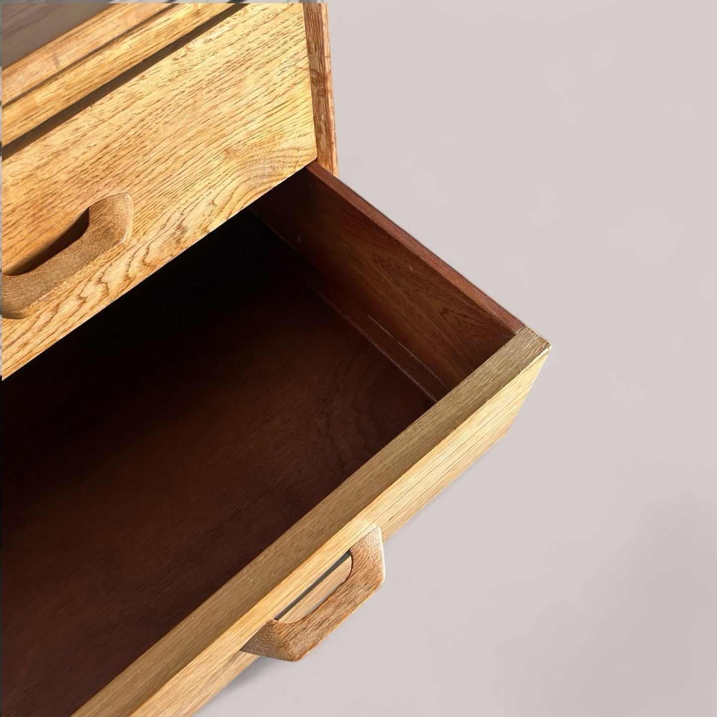 Scandi Oak Mid Century Tallboy Chest of Drawers