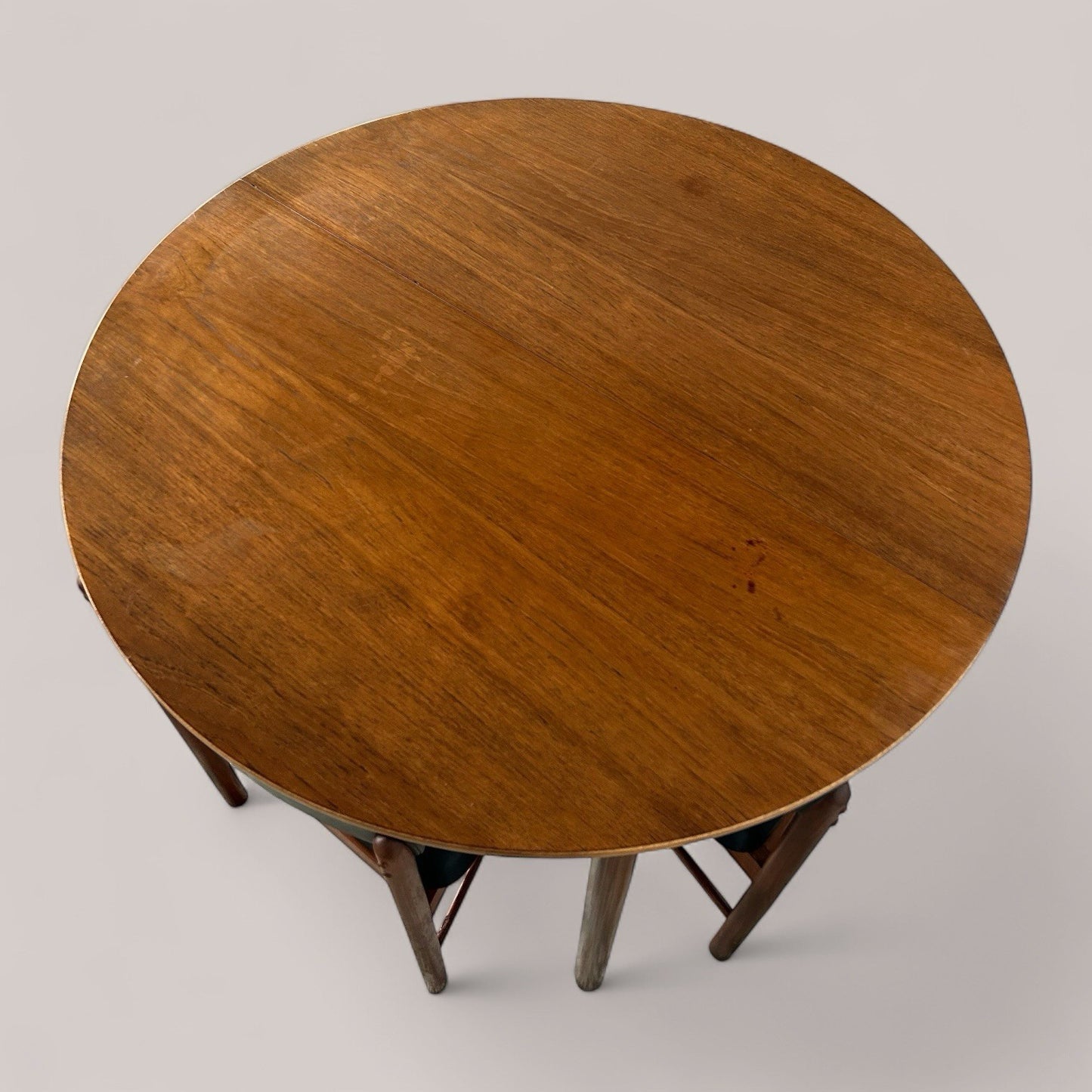 Mid Century Macintosh Round Teak Dining Table, Extending