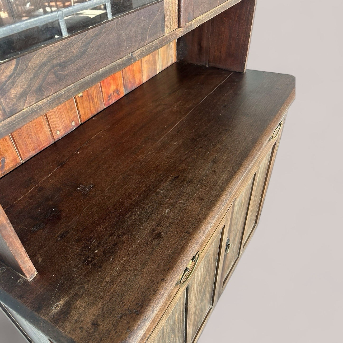 1930s dresser with art deco sun motif