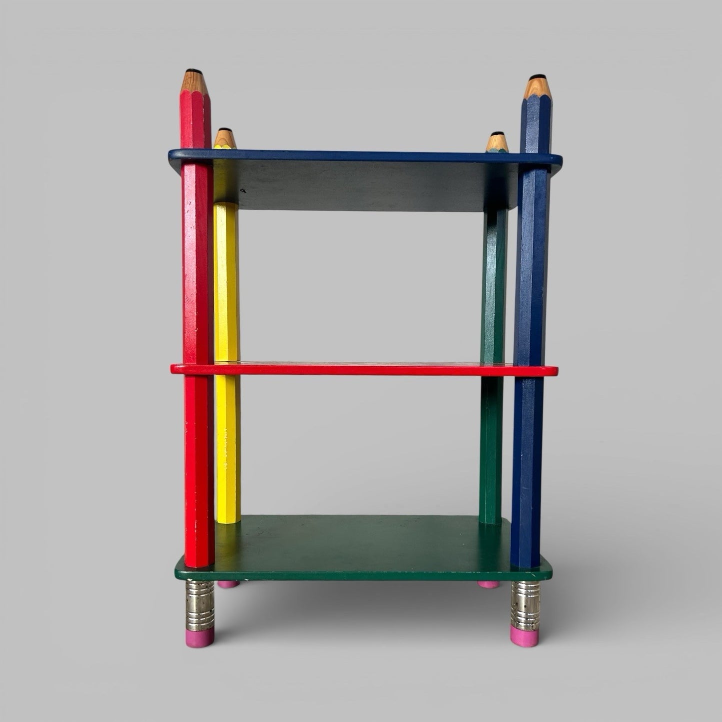1980s Pierre Sala Pencil Shelf Display Unit – Colourful Postmodern Design
