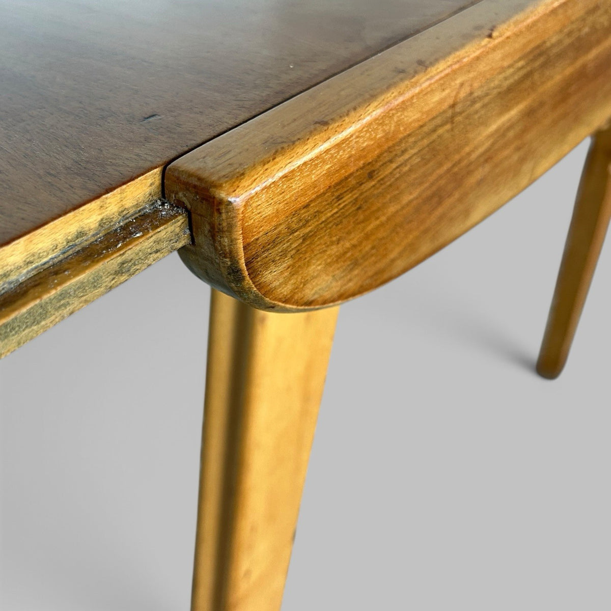 1950s Sputnik Style Compact Extending Dining Table with Butterfly Leaf