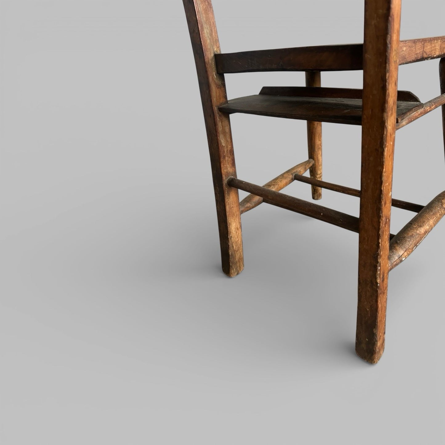 Antique Elm Church Chair – Rustic English Chapel Chair