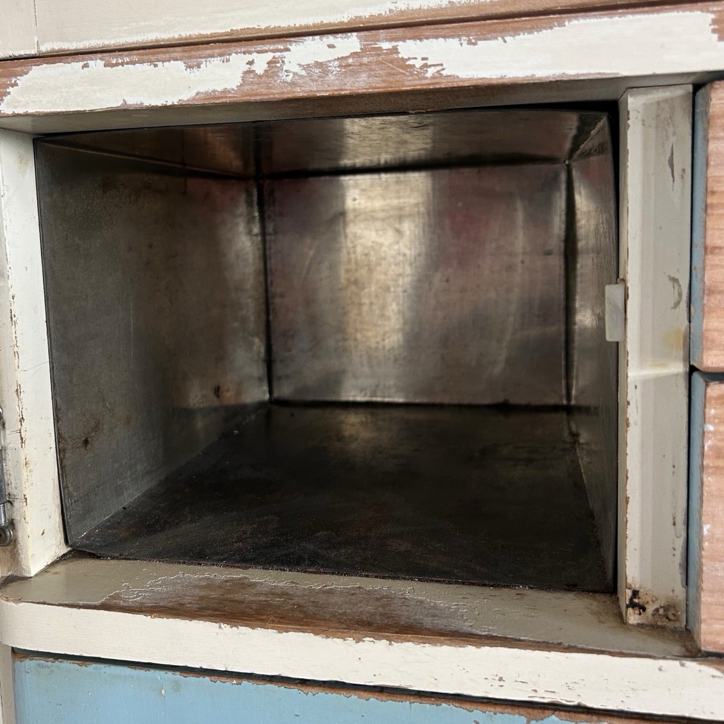 1950s Painted Kitchen Larder Cabinet with Cool Boxes