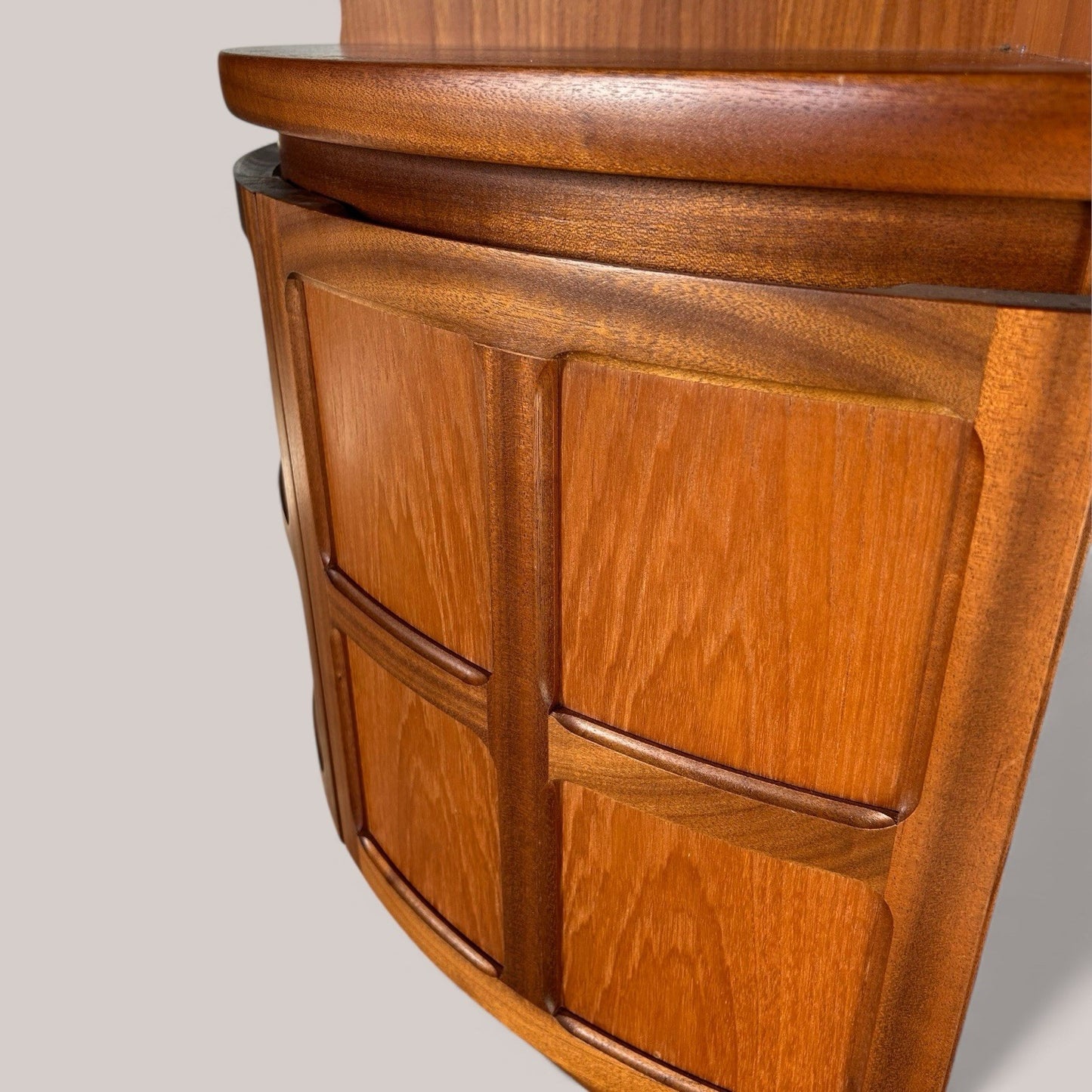 1970s Nathan Teak Corner Unit Mid Century Retro 744