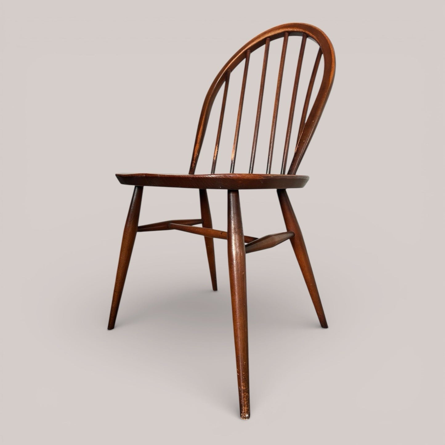 Mid-Century Elm Windsor Dining Chair – Ercol (Blue Label)