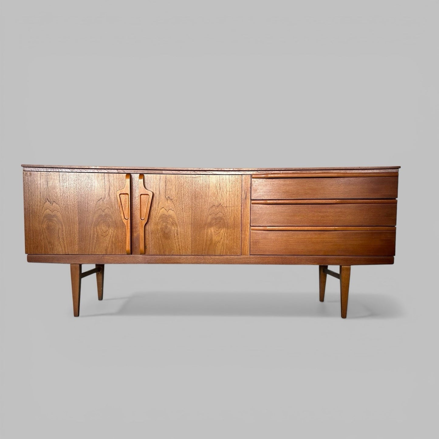 Beautility Teak Sideboard Mid Century Bow Front