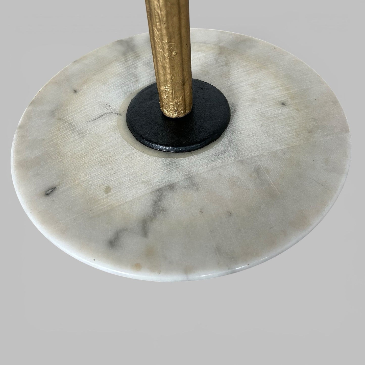 Pair of Vintage Side Tables – Marble Tops and Gilt Metal Bases