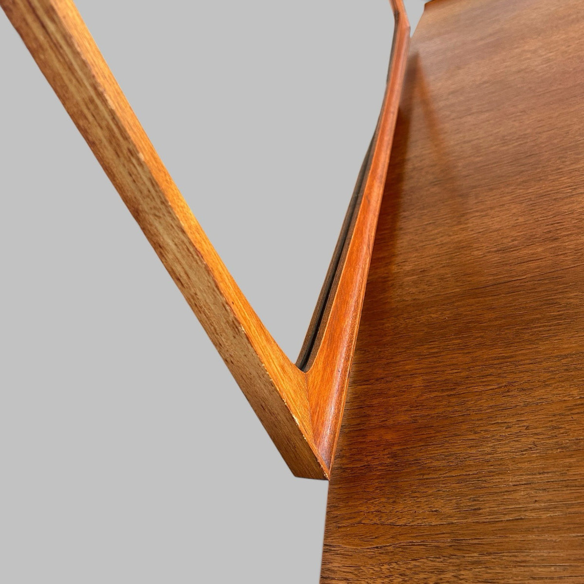 1960s Vesper Bow Front Dressing Table with Sculpted Teak Mirror