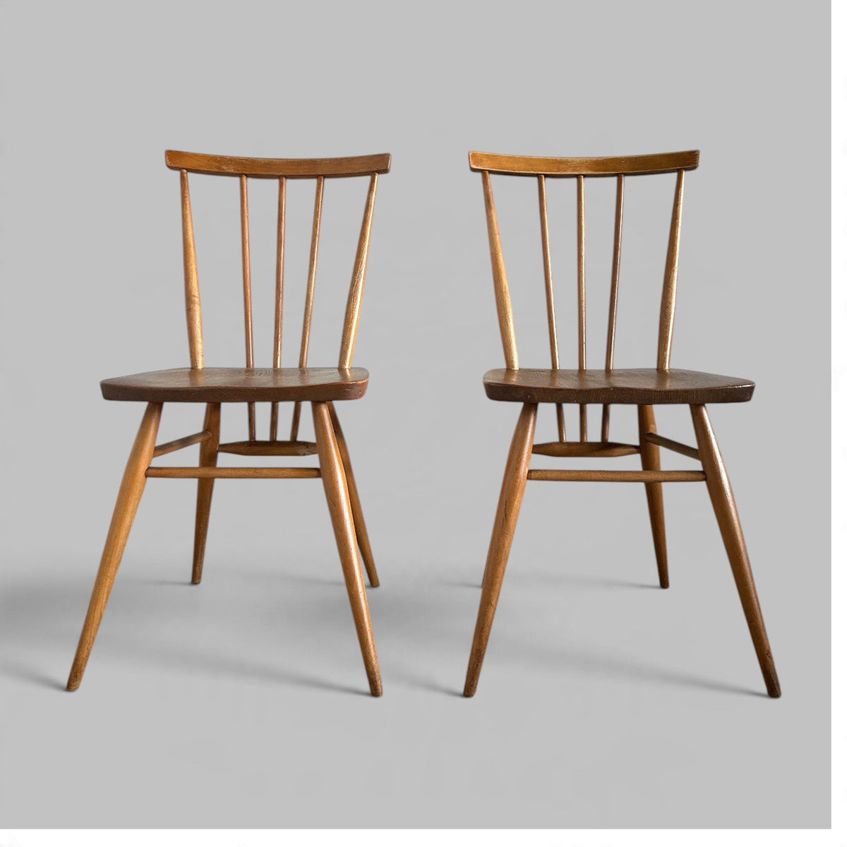 Pair of 1960s Ercol Model 391 Windsor Dining Chairs