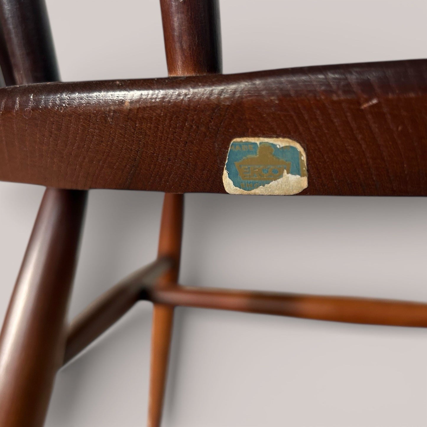 Mid-Century Elm Windsor Dining Chair – Ercol (Blue Label)