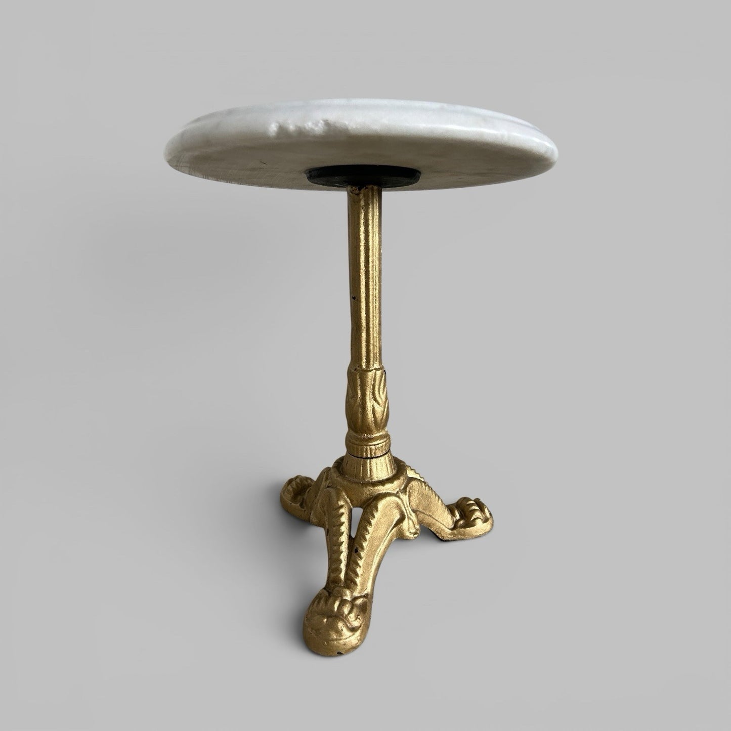 Pair of Vintage Side Tables – Marble Tops and Gilt Metal Bases
