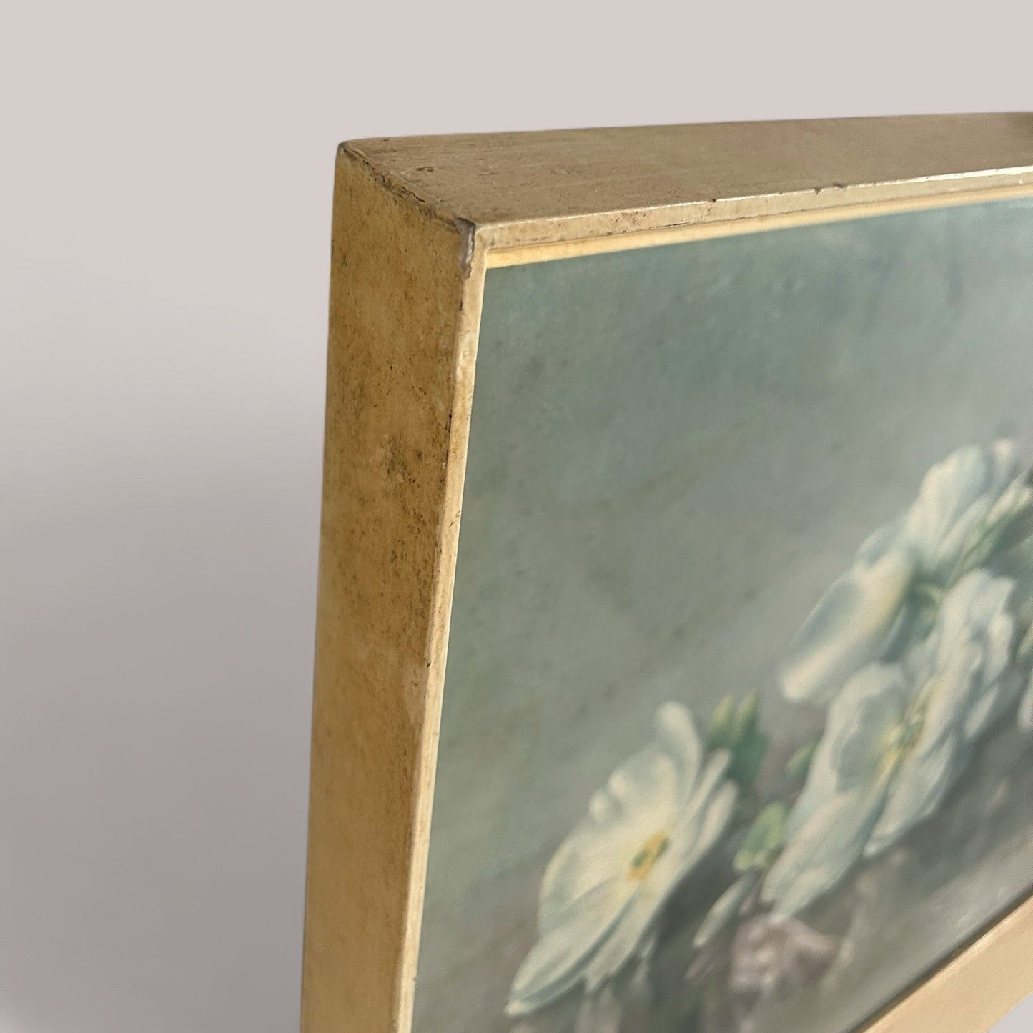 Mid-Century Floral Print by Vestey Rich – Final Colour Plate Proof In Teak Frame