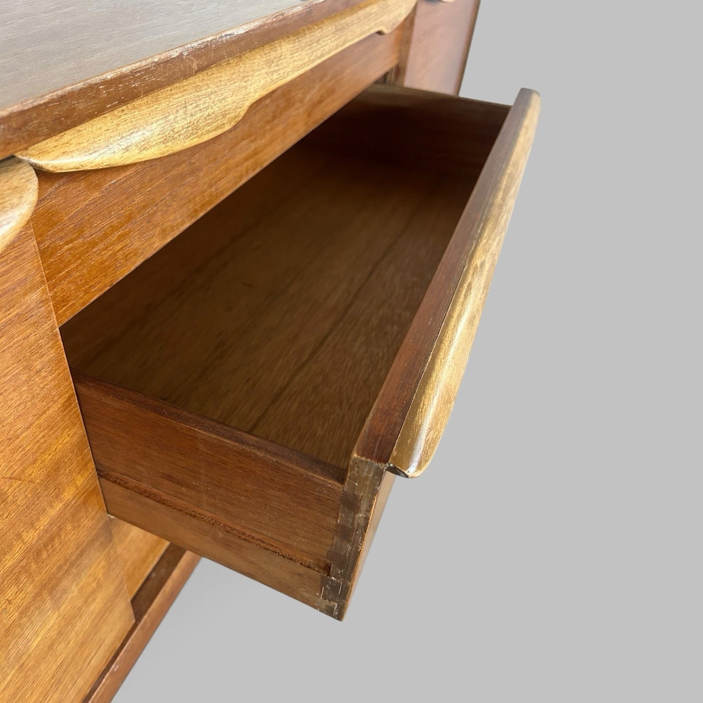 Mid Century Stonehill Teak Sideboard with Three Drawers