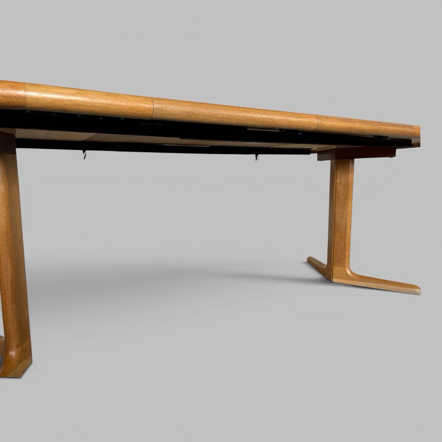 Danish Blonde Wood Double Extending Dining Table