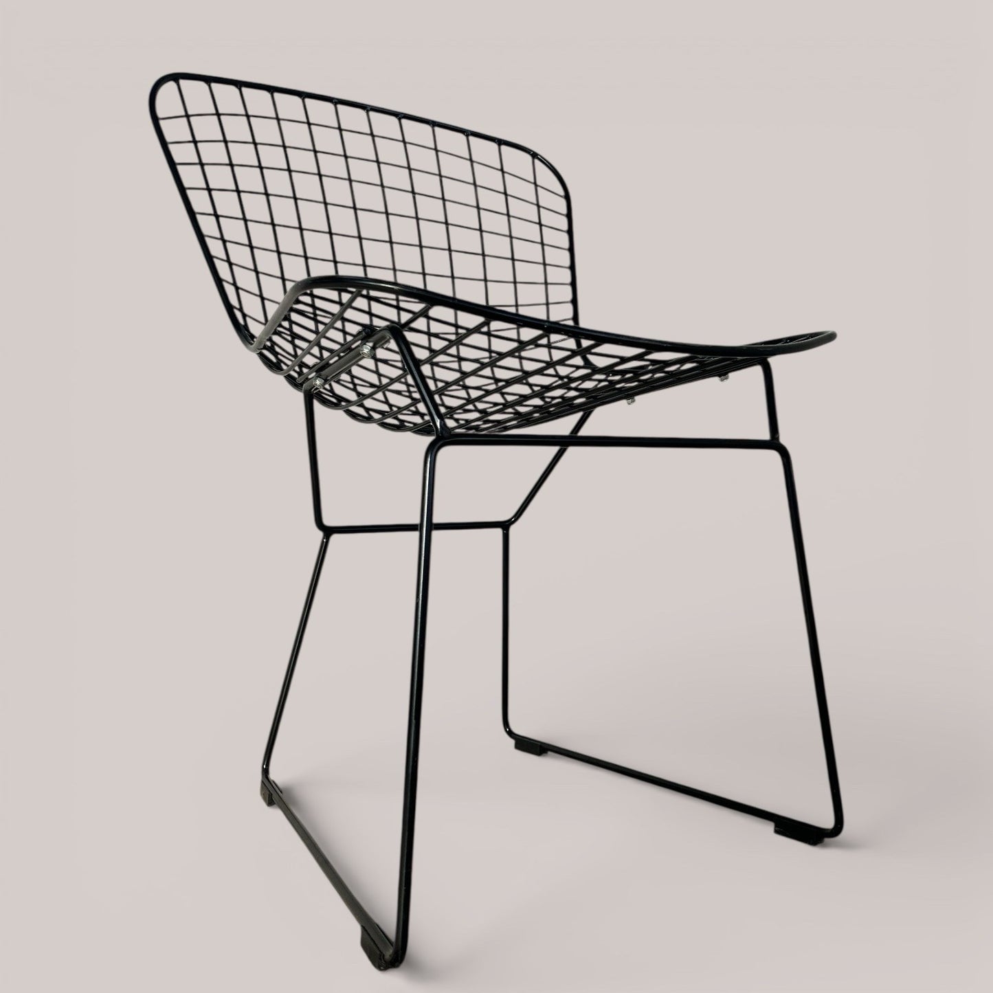 Harry Bertoia style Wire Side Chair – Black