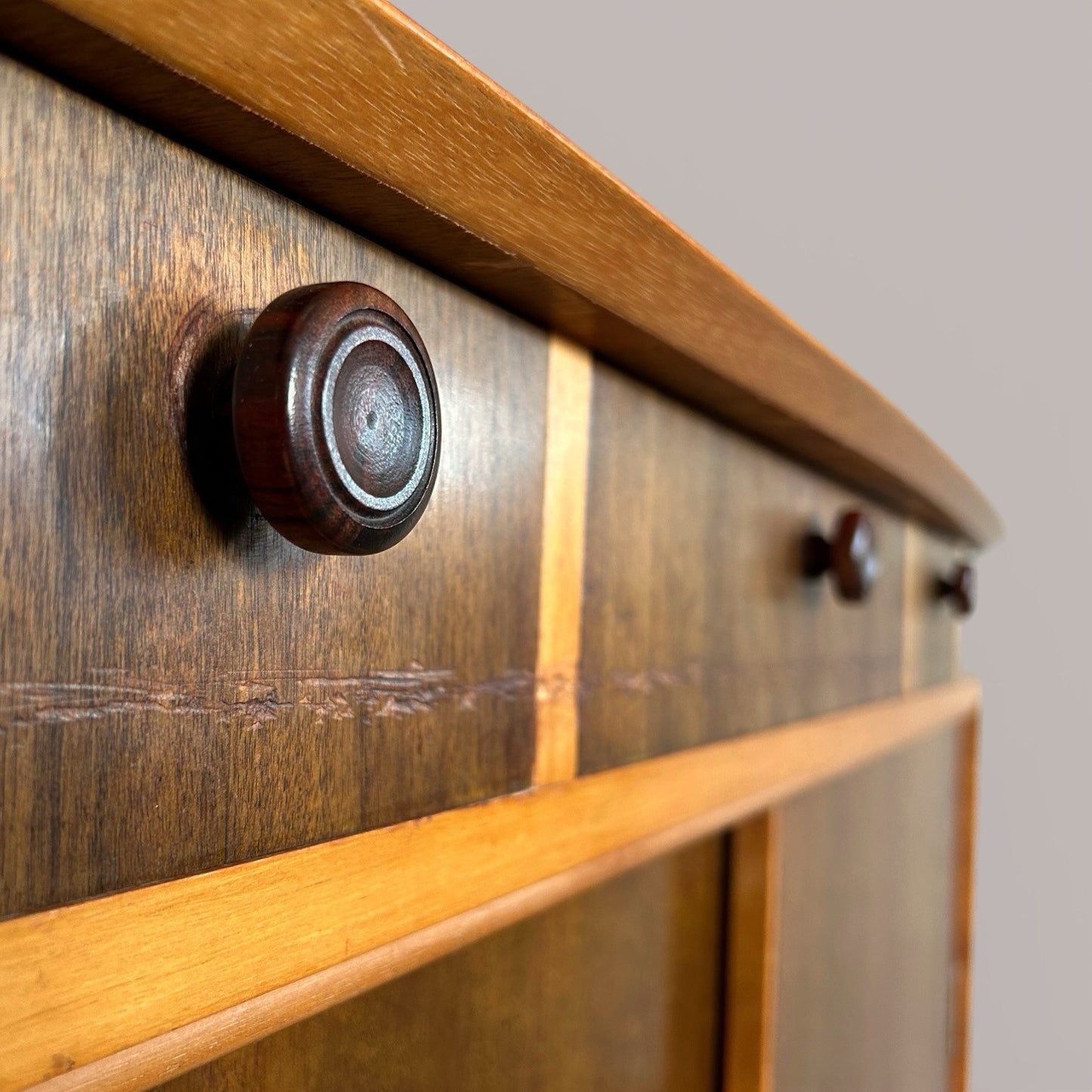 Morris of Glasgow Walnut Floating Top Sideboard 1960s