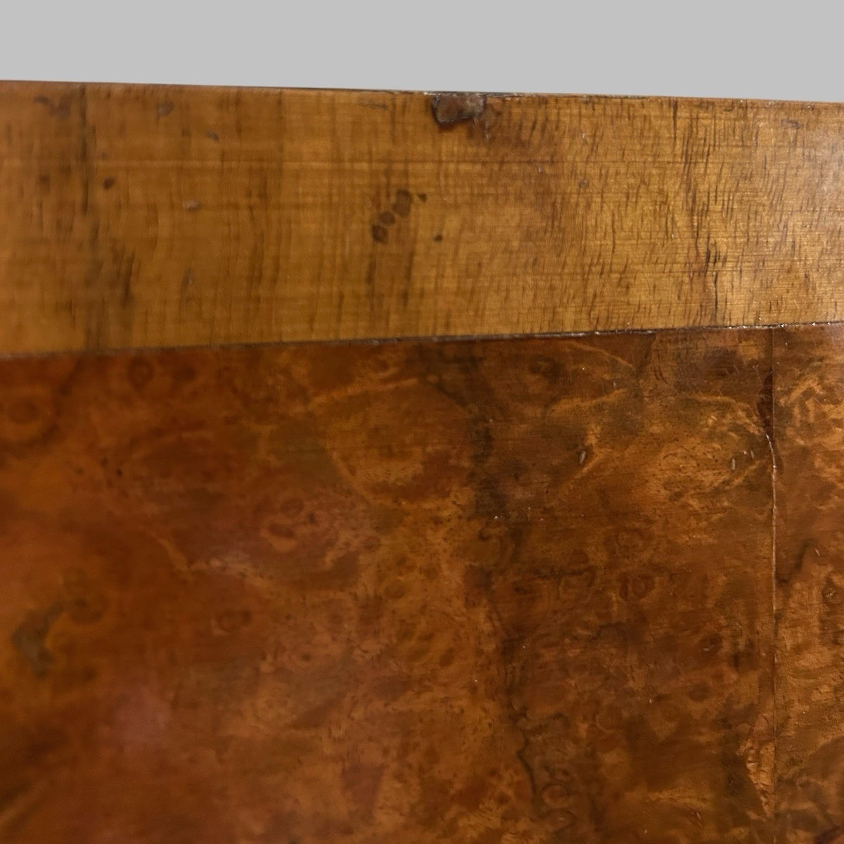 1930s Art Deco Burr Walnut Double Bed Headboard