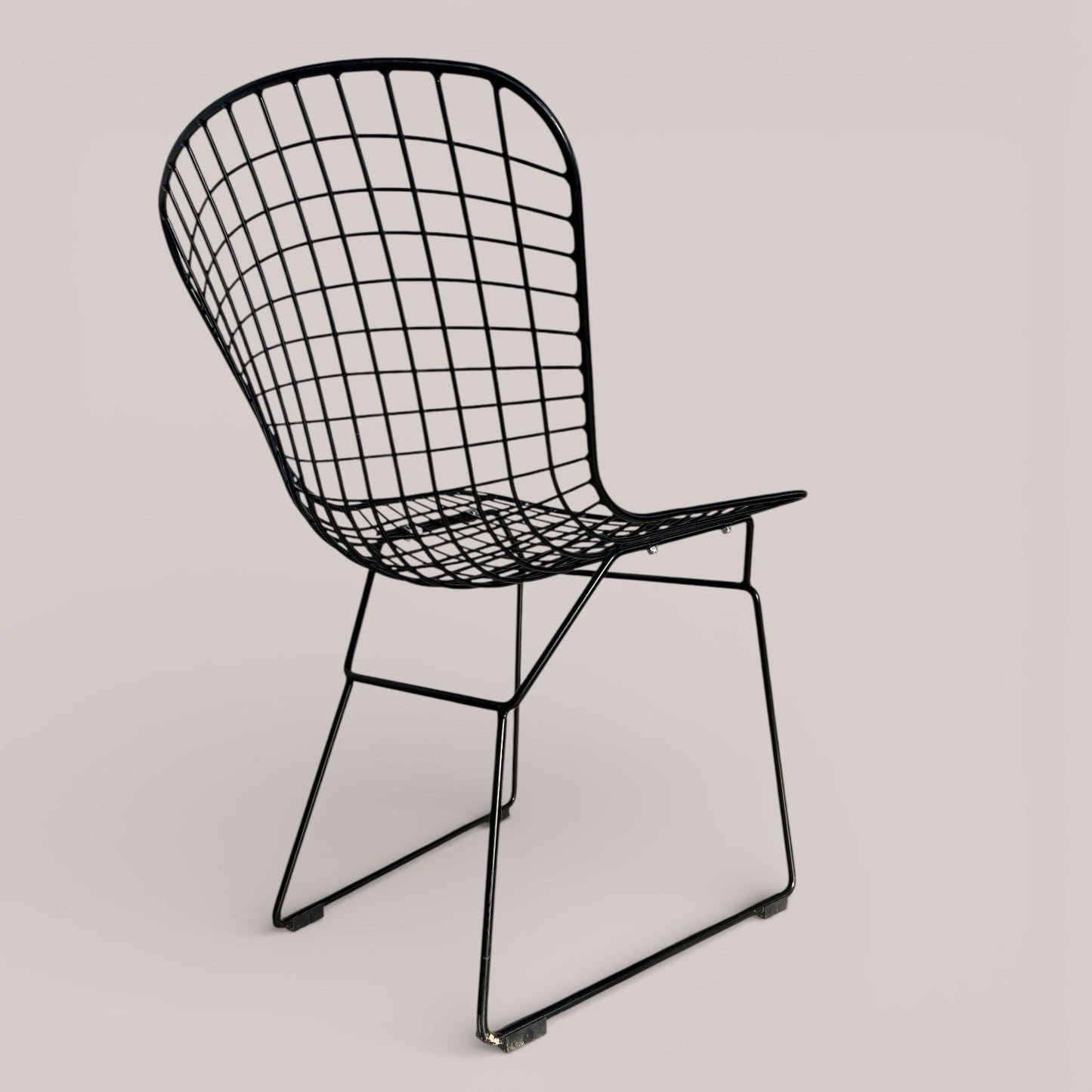 Harry Bertoia style Wire Side Chair – Black