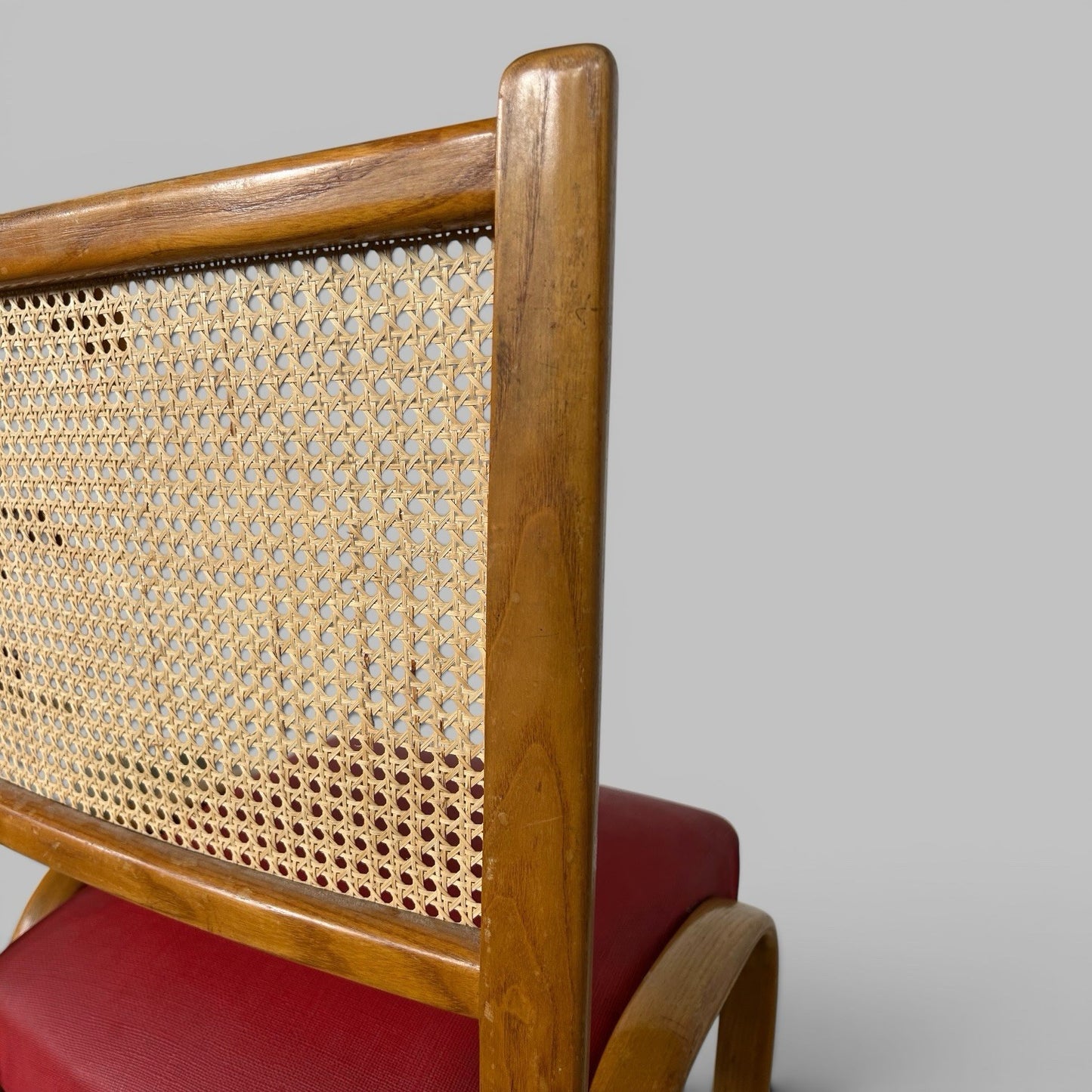 Vintage Bentwood Cane Back Dining Chair by Bow-Wood