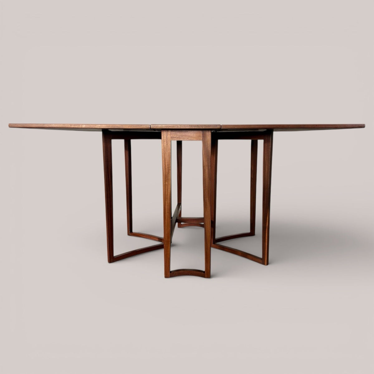 Mid-century teak drop leaf dining table