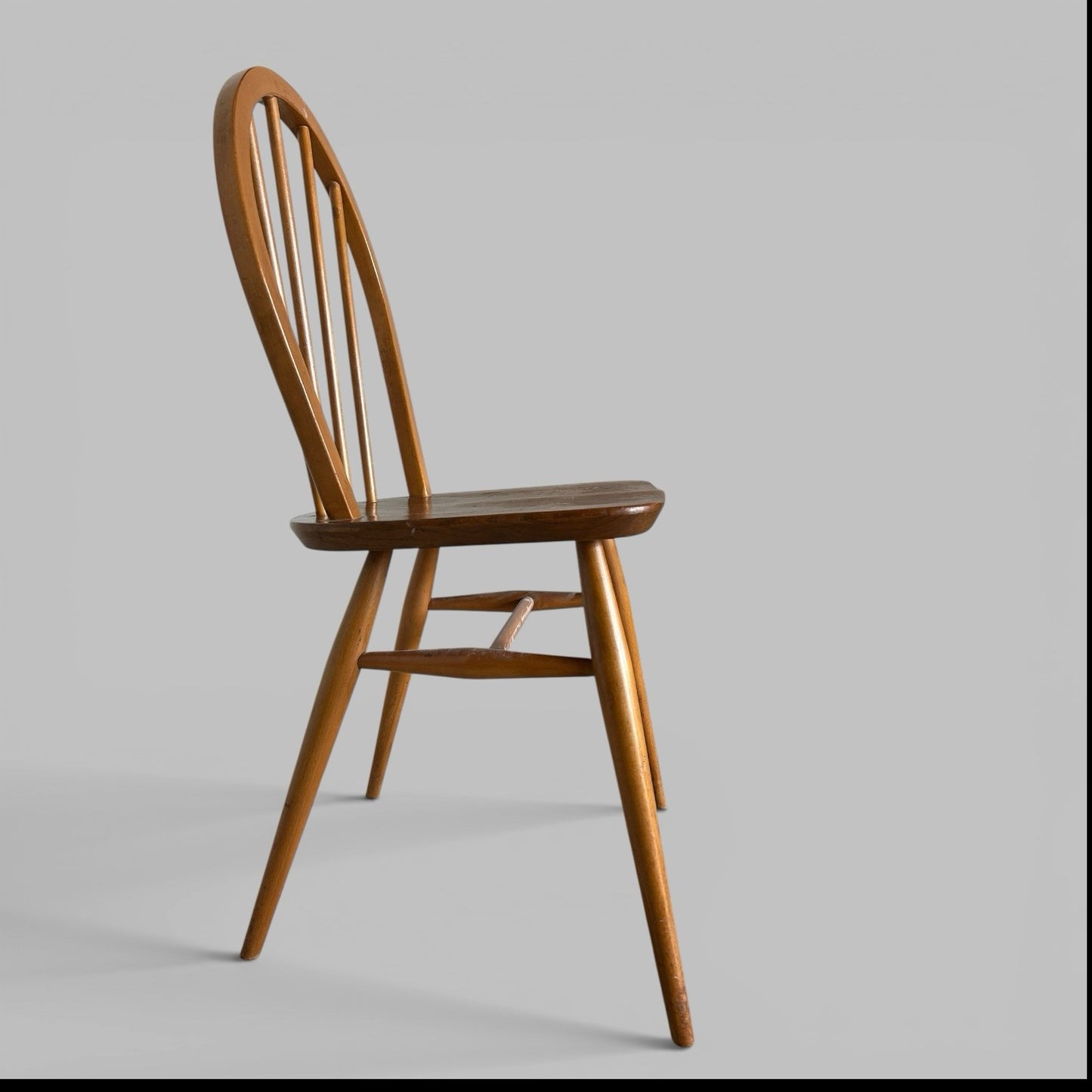 Ercol Windsor Blonde Dining Chair – Mid Century Elm Beech Chair