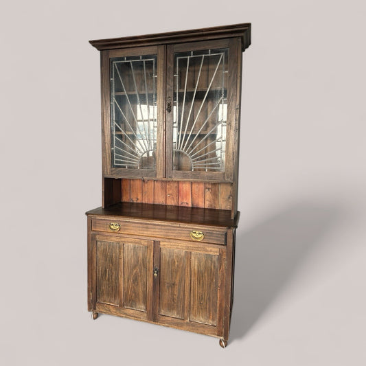 1930s dresser with art deco sun motif