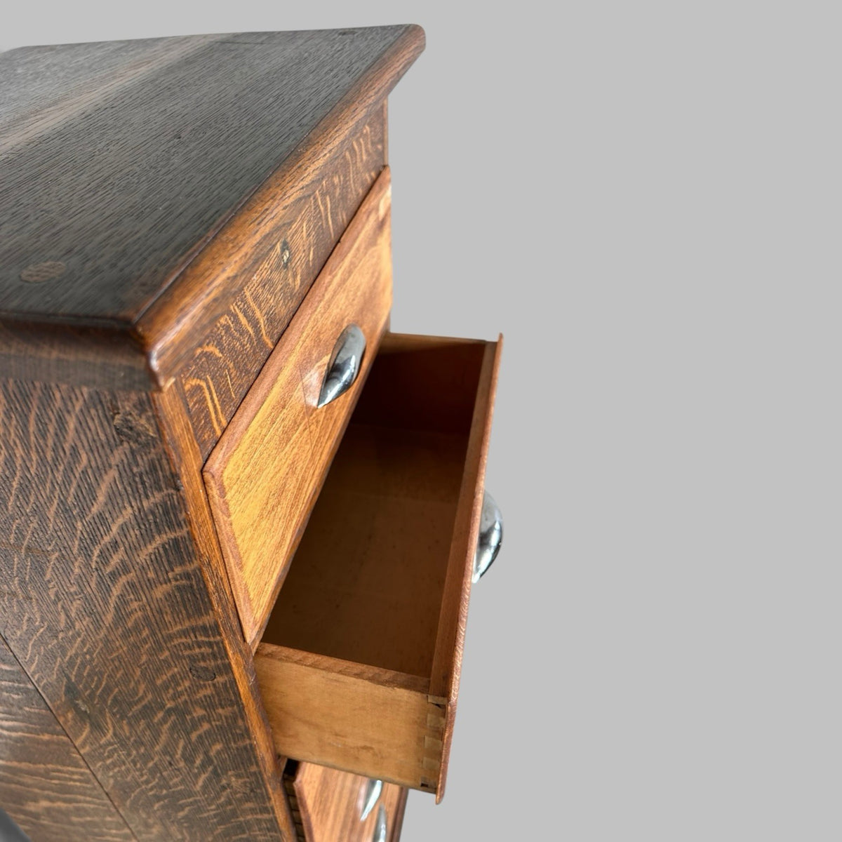 Solid Oak Slim Seven Drawer Chest