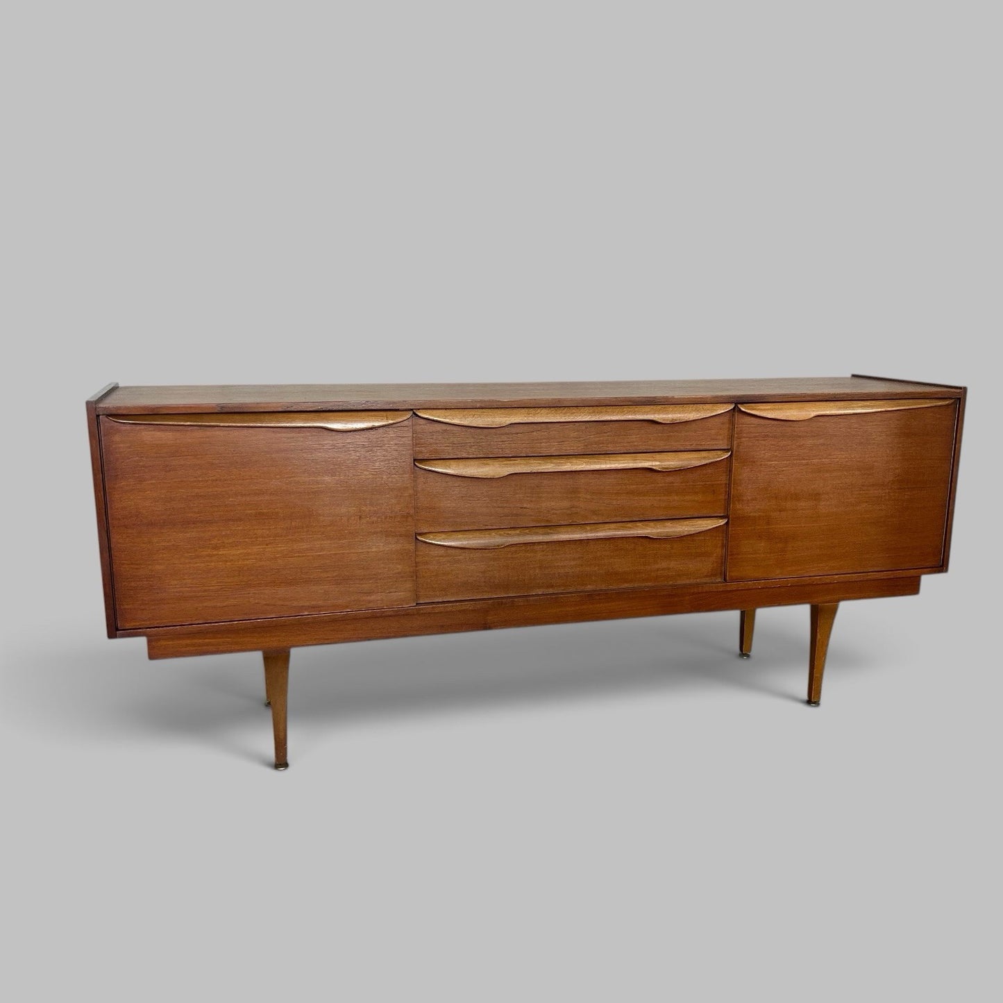 Mid Century Stonehill Teak Sideboard with Three Drawers