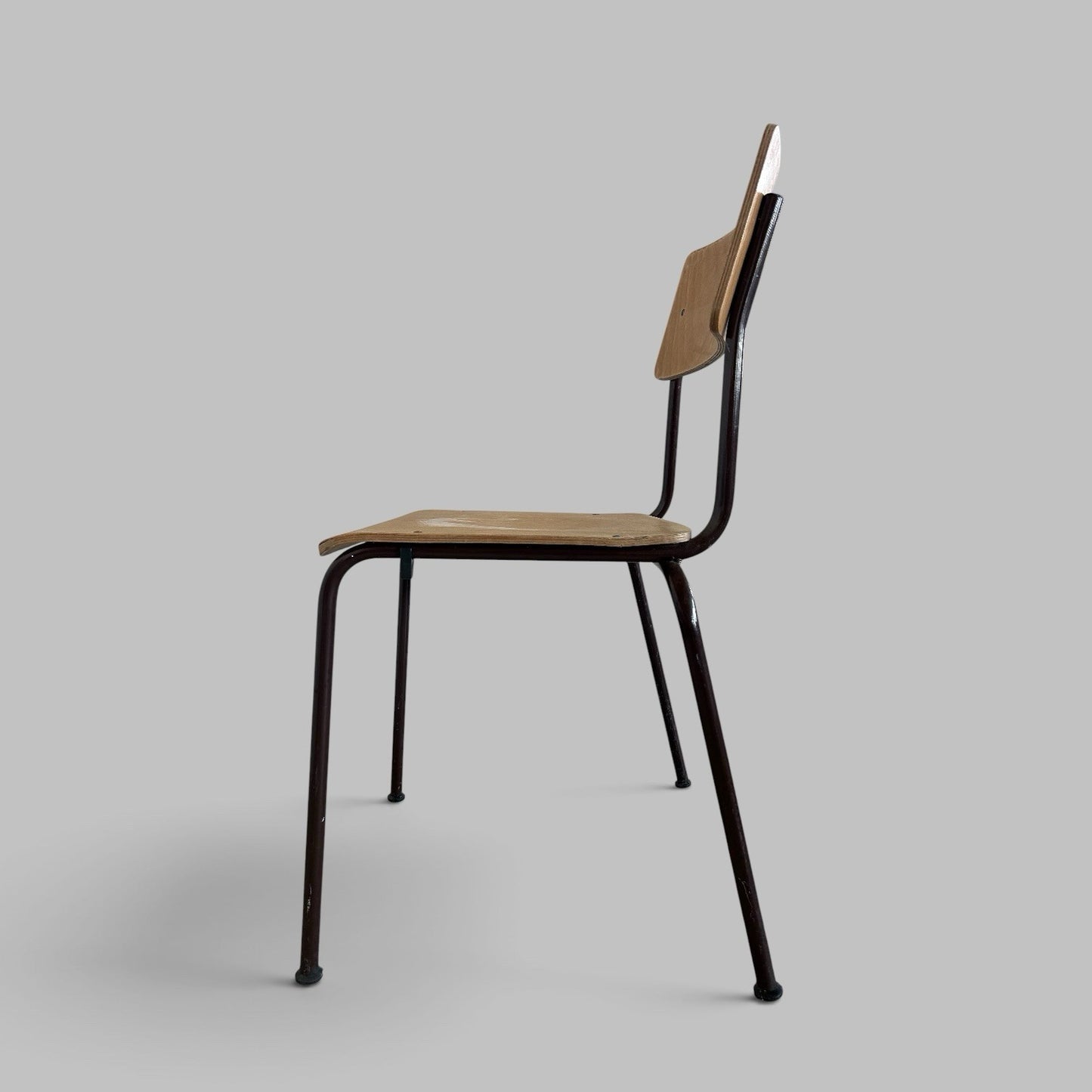 Vintage Plywood Stacking Chairs – Set of Four