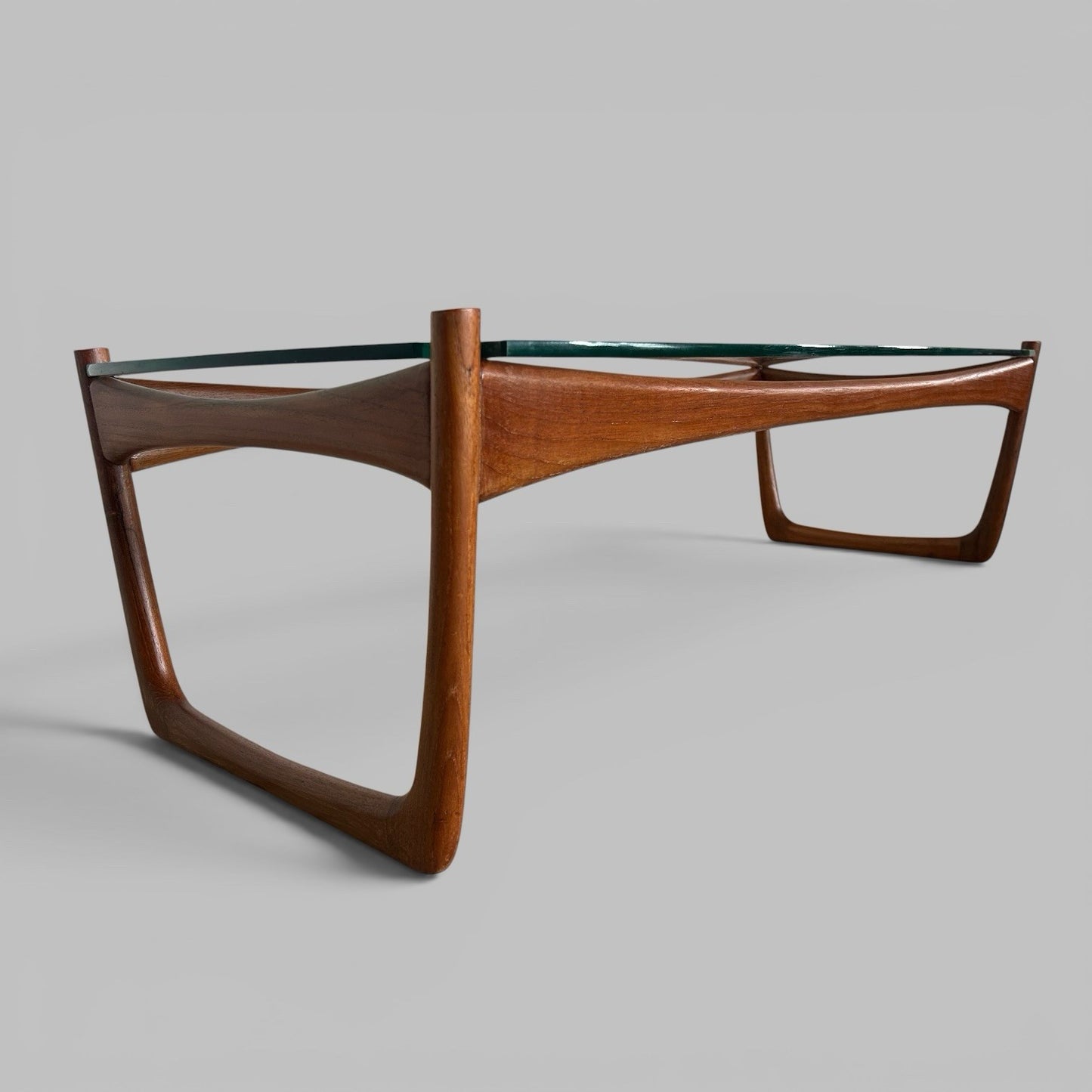 Mid Century Teak & Glass Coffee Table