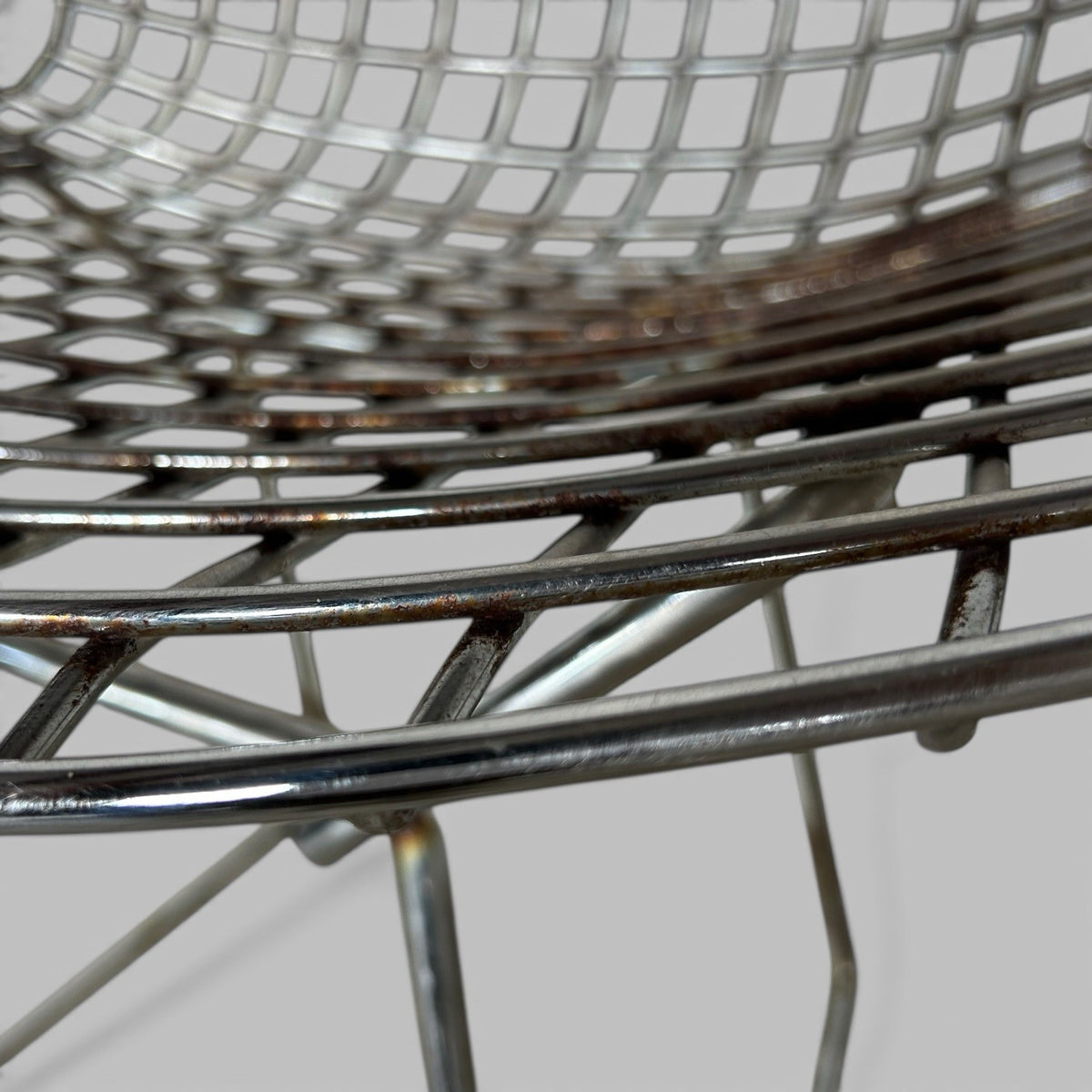 Genuine Knoll Harry Bertoia Model 420 Chrome Wire Side Chair