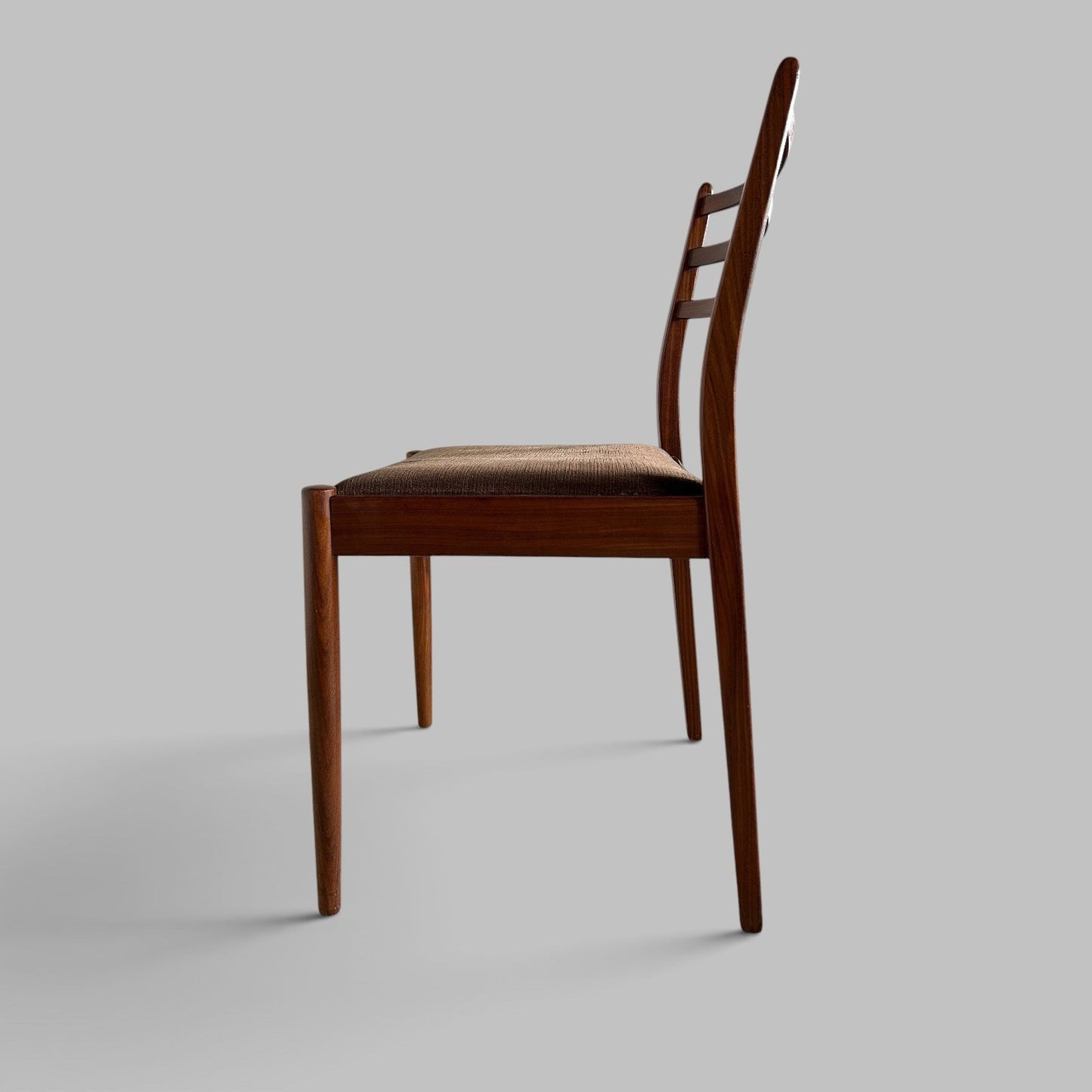 Vintage G Plan Teak Dining Chairs – Original Brown Velour Seats