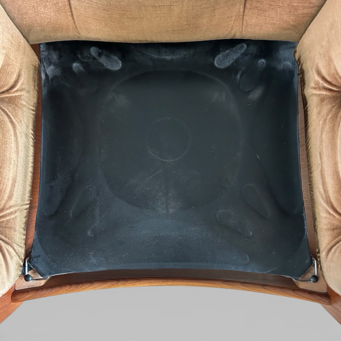 Vintage G Plan Saddleback Brown Velour Armchairs – Pair