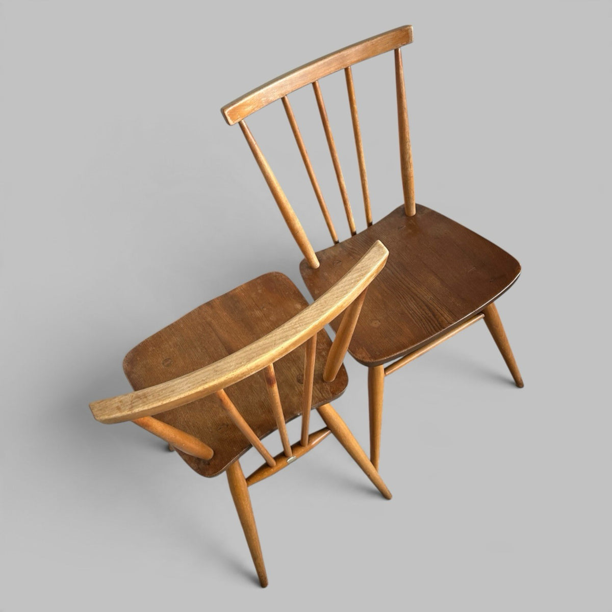 Pair of 1960s Ercol Model 391 Windsor Dining Chairs