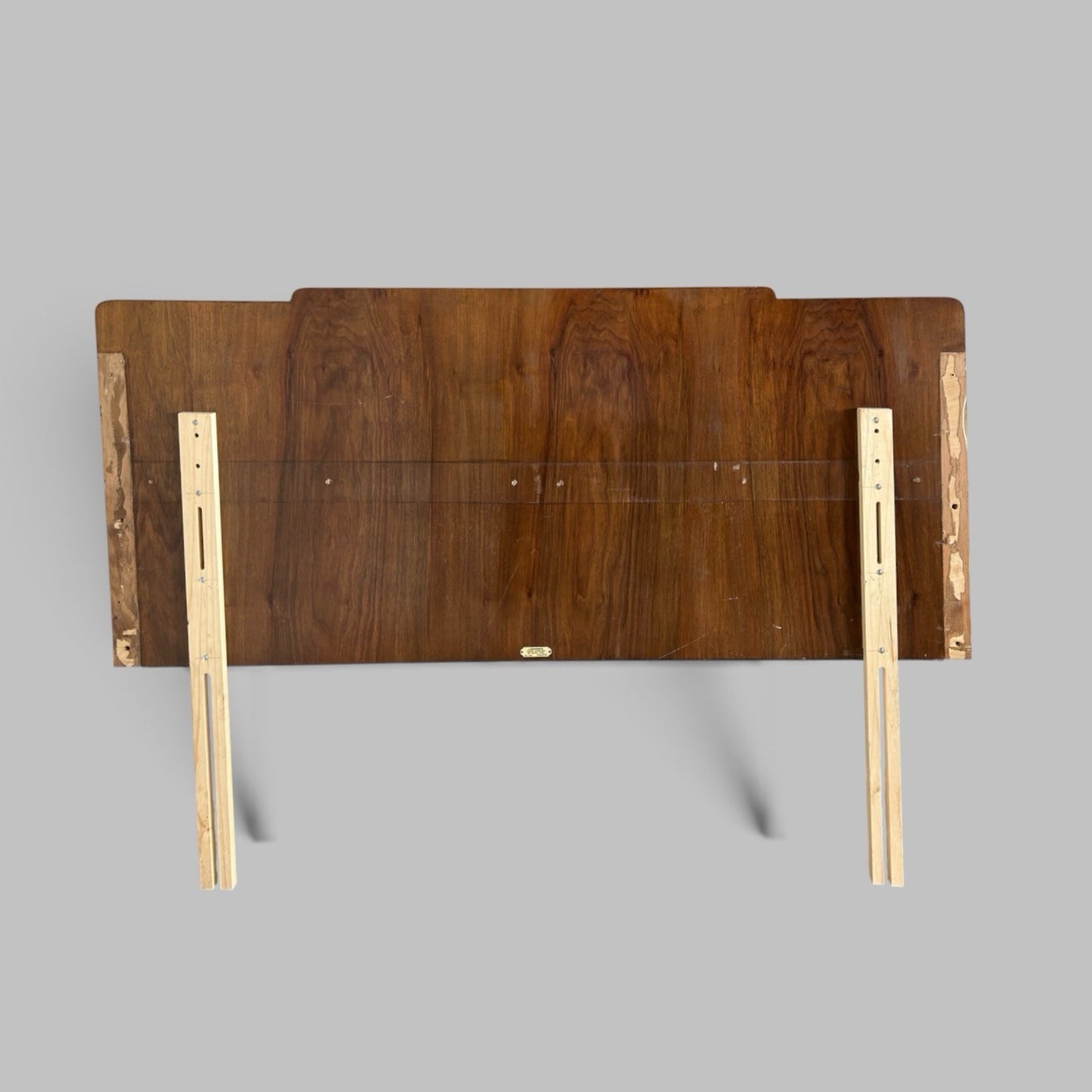 1930s Art Deco Burr Walnut Double Bed Headboard