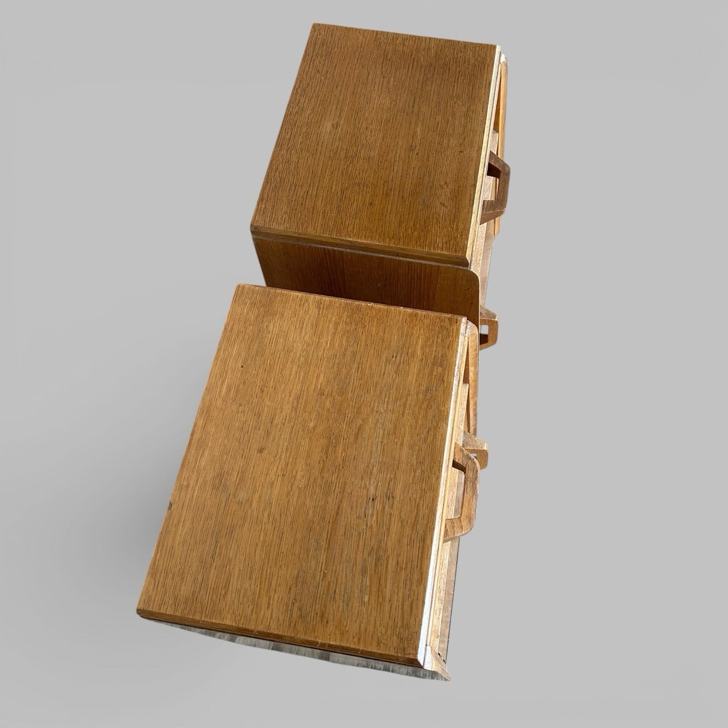 Pair Of Vintage Mid-Century G Plan Brandon Oak Bedside Cabinets Scandi MCM